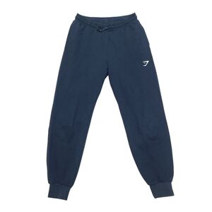 Gymshark Navy Joggers with Logo Size Medium
